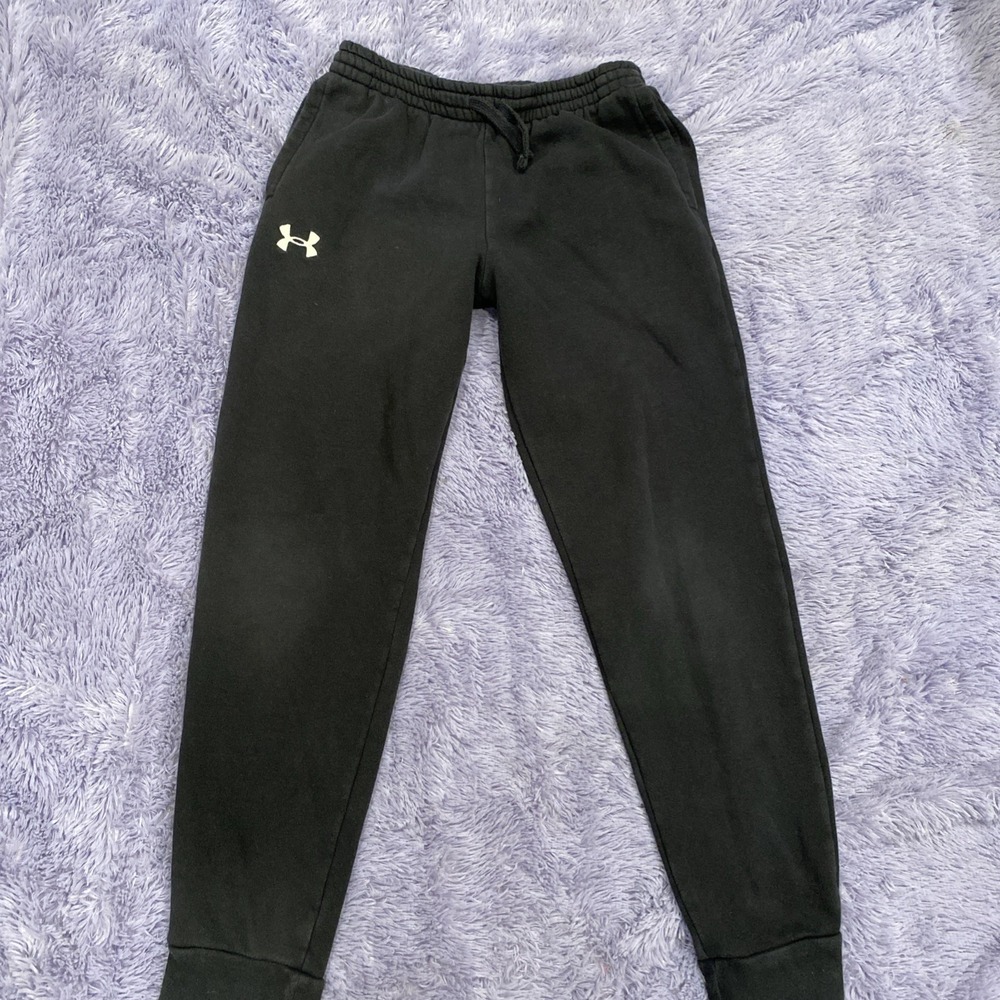 Youth Kids Under Armour Loose Sweatpants Black Size Large YLG